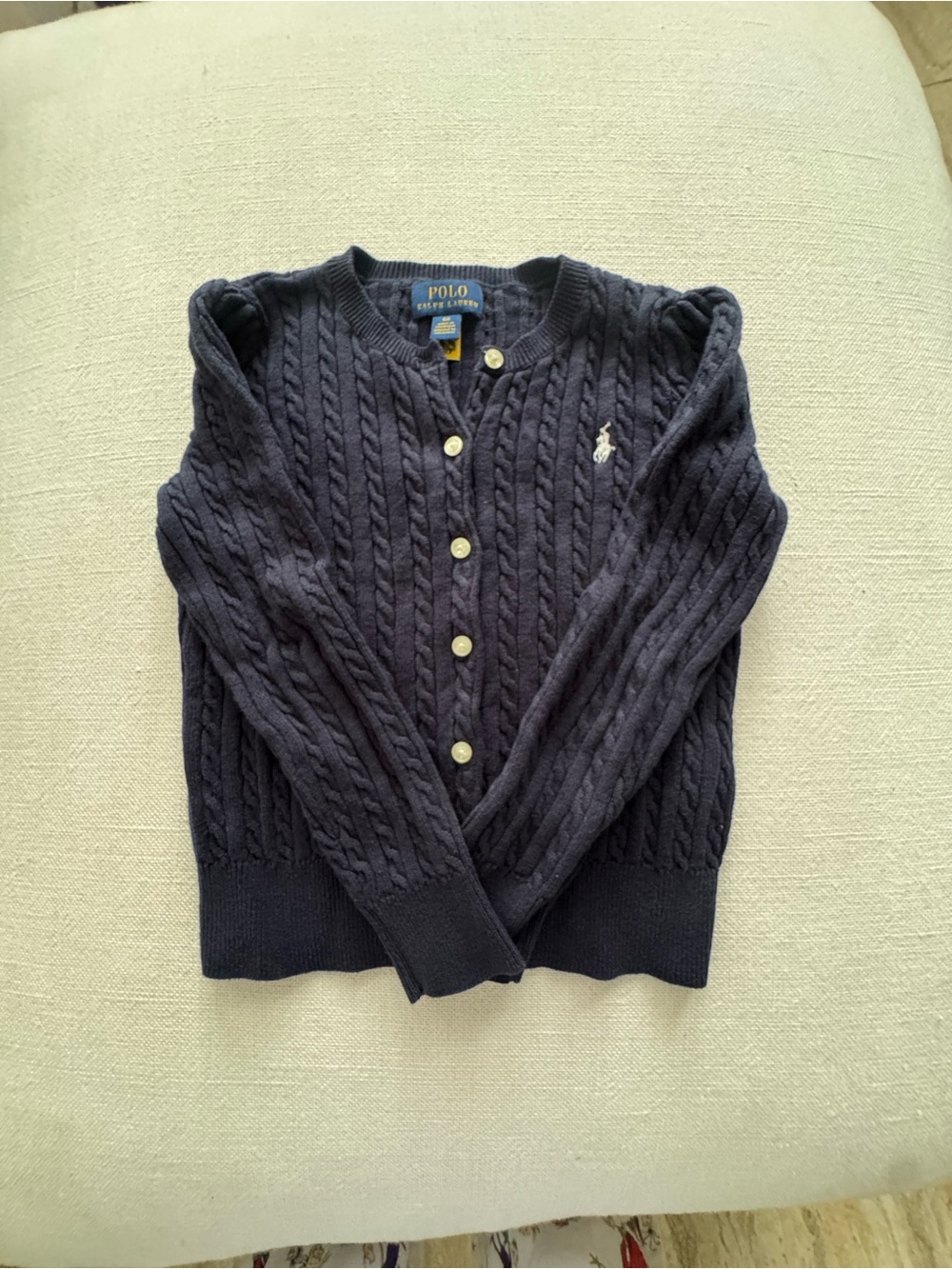 Polo by Ralph Lauren Dark Blue Cable-Knit Cardigan